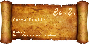 Csire Evelin névjegykártya