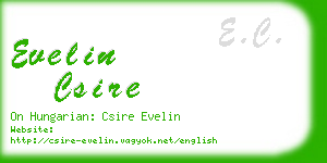 evelin csire business card